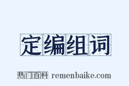 定编组词是什么意思的图片